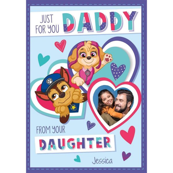 Paw Patrol Personalised  Daddy  Valentine s Day Photo Card Hot on Sale