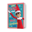 Elf On The Shelf Personalised Son Christmas Card For Cheap