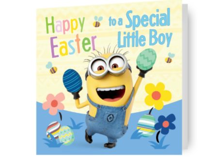 Despicable Me Minions Happy Easter Card  To A Special Little Boy  Online Sale