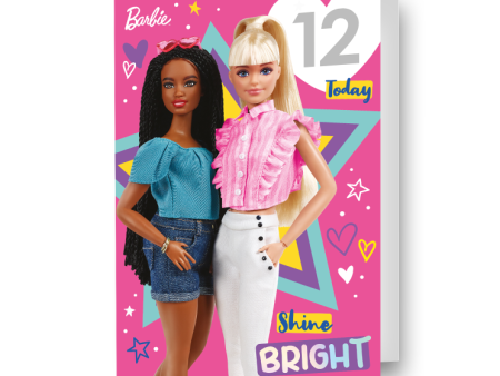 Barbie Age Sticker Birthday Card on Sale