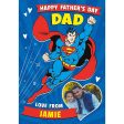 Superman Personalised Any Name & Photo Father s Day Card Fashion