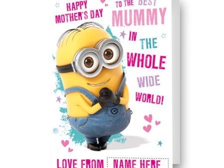 Despicable Me Minions Personalised  Best Mummy  Mother s Day Card Cheap