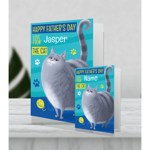 The Secret Life of Pets Giant Personalised Father s Day Card  From The Cat  Hot on Sale