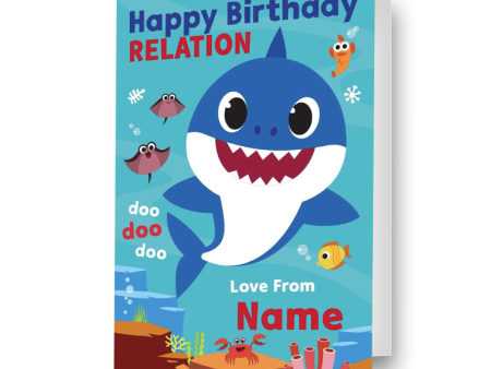 Baby Shark Personalised Any Relation & Name Birthday Card Online Hot Sale