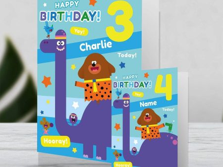 Hey Duggee Giant Personalised Dinosaur Birthday Card For Sale