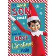 Elf On The Shelf Personalised Son Christmas Card For Cheap