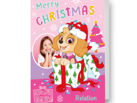 Paw Patrol Personalised Photo Christmas Card Supply