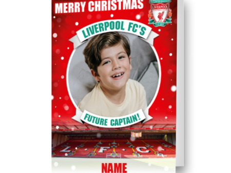 Liverpool FC Personalised Photo Christmas Card For Sale