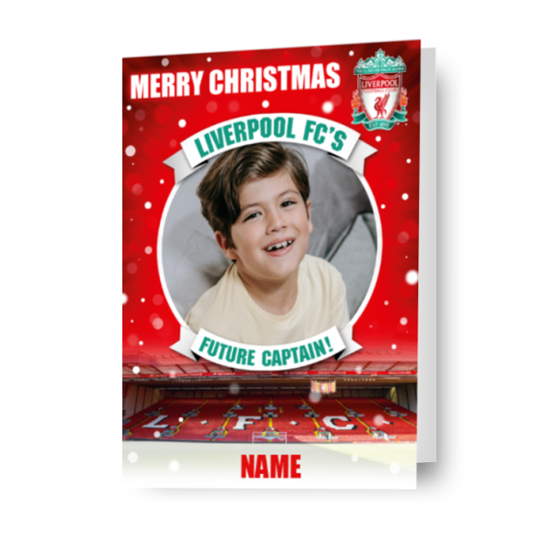 Liverpool FC Personalised Photo Christmas Card For Sale