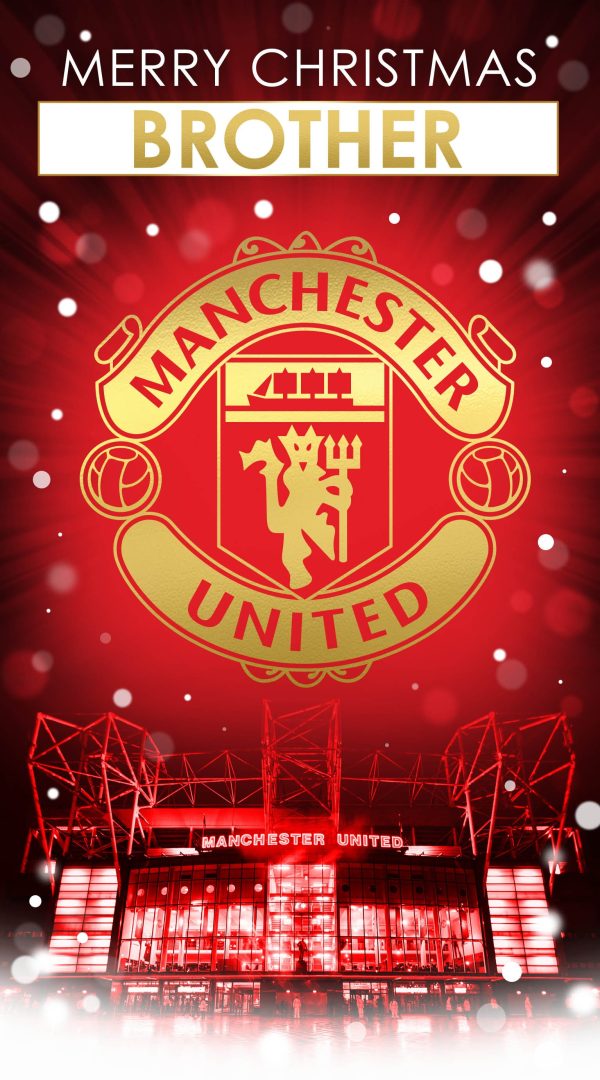 Manchester United FC Any Name Christmas Card Sale