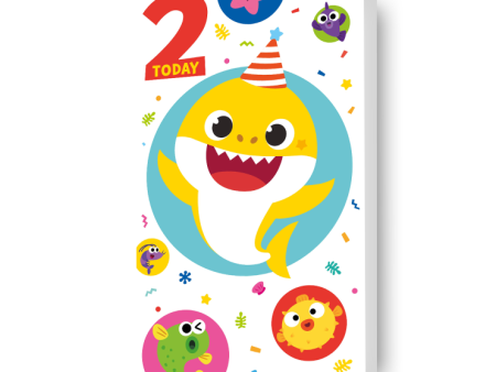 Baby Shark Age 2 Birthday Card For Cheap