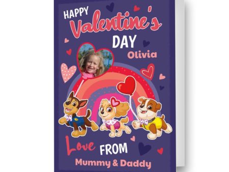 Paw Patrol Personalised  From Mummy and Daddy  Valentine s Day Photo Card Online Hot Sale