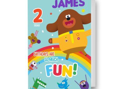 Hey Duggee Personalised  Fun!  Birthday Card Discount