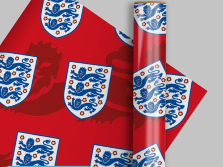 England FA 2 Sheets & 2 Tags Gift Wrap on Sale