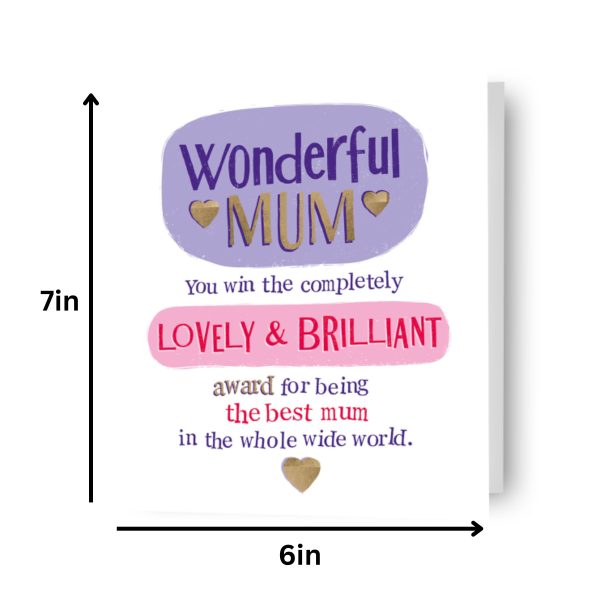 Brightside  Wonderful Mum  Birthday Card Discount