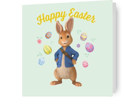 Peter Rabbit Green Happy Easter Card Hot on Sale