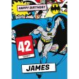 Batman Personalised Any Name & Age Birthday Card on Sale