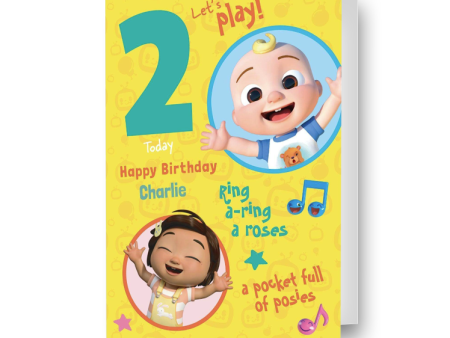 CoComelon Personalised Age 2 Birthday Card Supply