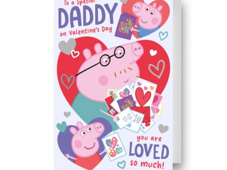 Peppa Pig  Special Daddy  Valentine s Day Card For Discount