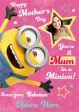 Despicable Me Minions Personalised  Mum In A Minion  Mother s Day Photo Card Fashion