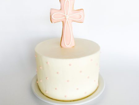 Blue or Pink Cross Cake For Discount