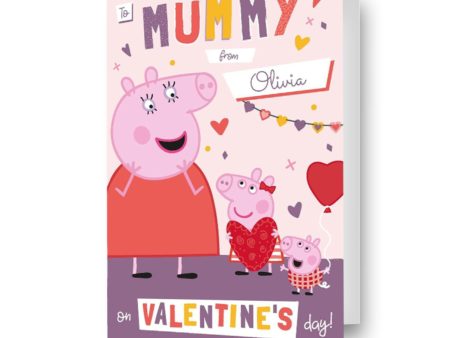 Peppa Pig Personalised  Mummy  Valentine s Day Card Discount