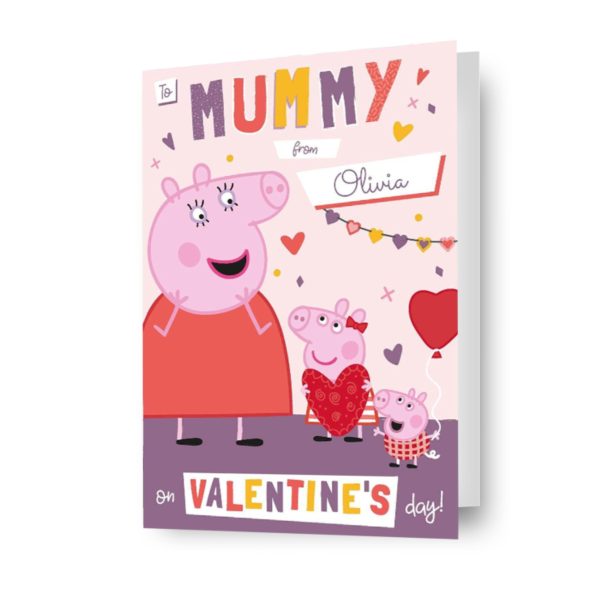 Peppa Pig Personalised  Mummy  Valentine s Day Card Discount