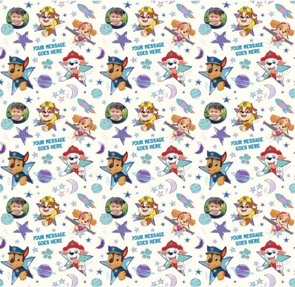 Paw Patrol Personalised Wrapping Paper Fashion