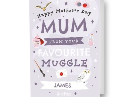 Harry Potter Personalised  Favourite Muggle  Mother s Day Card Online