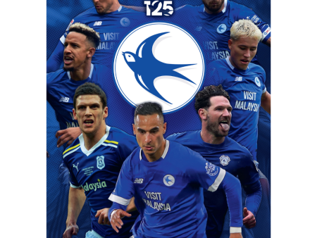 CARDIFF CITY FC 2025 A3 CALENDAR Fashion