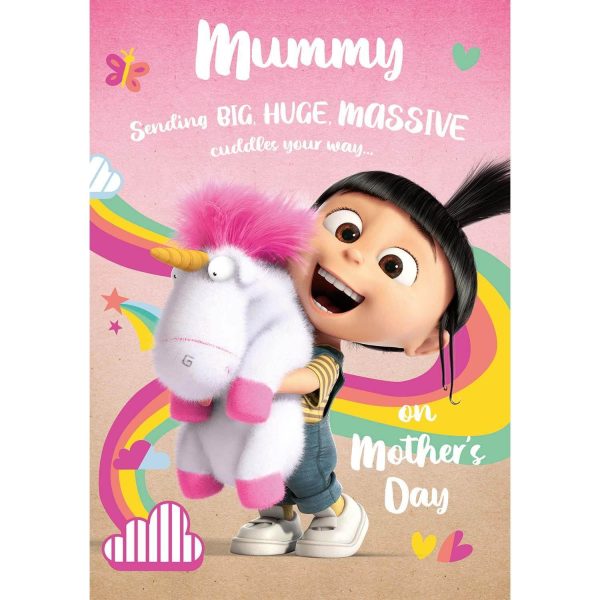 Despicable Me Minions Personalised  Massive Cuddles  Mother s Day Card on Sale