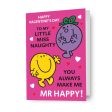 Mr Men & Little Miss Personalised  To My Little Miss Naughty  Valentine s Day Card Online now