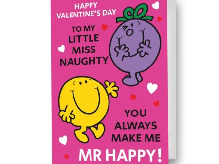 Mr Men & Little Miss Personalised  To My Little Miss Naughty  Valentine s Day Card Online now