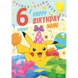 Pokémon Personalised Any Age Birthday Card For Cheap