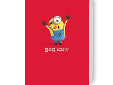 Despicable Me Minions  Big Kiss!  Valentine s Day Card Hot on Sale