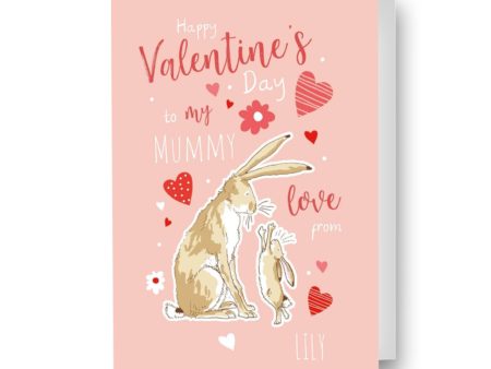 Guess How Much I Love You Personalised  Mummy  Valentine s Day Card Hot on Sale