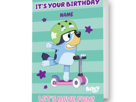 Bluey Personalised Name Birthday Card Hot on Sale