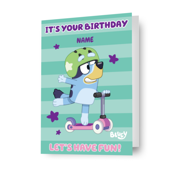 Bluey Personalised Name Birthday Card Hot on Sale