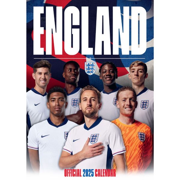 ENGLAND FA MEN S FOOTBALL 2025 A3 CALENDAR Cheap