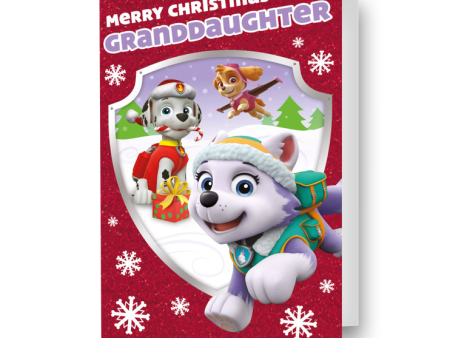 Paw Patrol  Granddaughter  Christmas Card Online Hot Sale