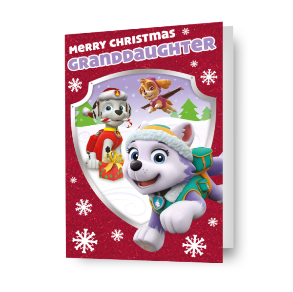 Paw Patrol  Granddaughter  Christmas Card Online Hot Sale