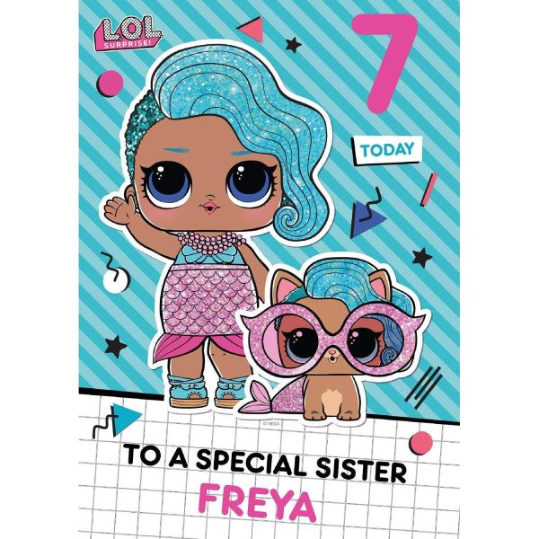 LOL Surprise Personalised  Sister  Birthday Card For Sale