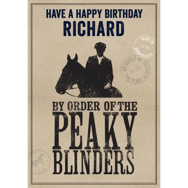 Peaky Blinders Personalised Birthday Card Fashion