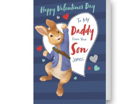 Peter Rabbit Personalised  Daddy  Valentine s Day Card For Cheap