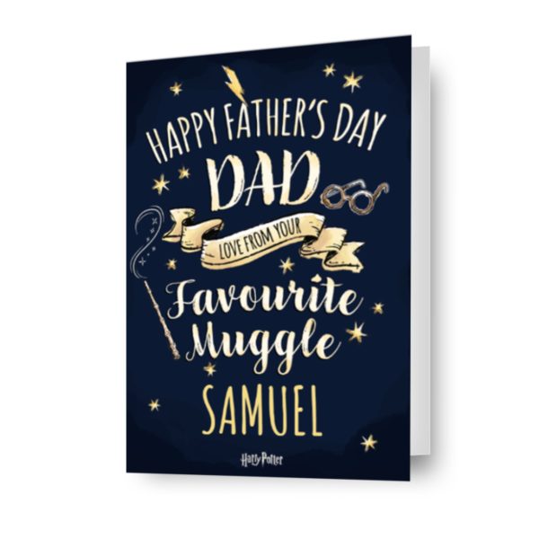 Harry Potter Personalised  Favourite Muggle  Father s Day Card Discount