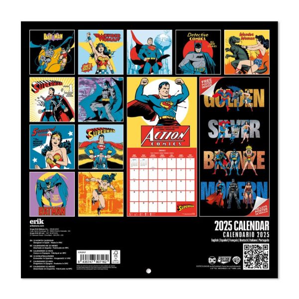 DC COMICS 90TH ANNIVERSARY 2025 SQUARE CALENDAR Supply