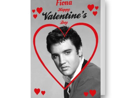 Elvis Personalised Red Heart Valentine s Day Card Online Sale