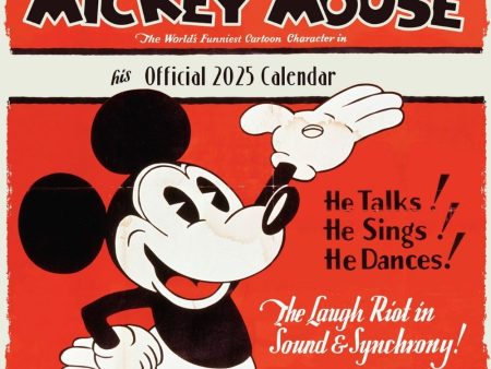 DISNEY MICKEY MOUSE CLASSIC 2025 SQUARE CALENDAR Hot on Sale