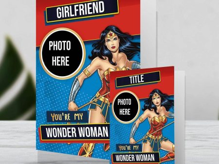 Wonder Woman Giant Personalised Valentine s Day Photo Card Online Hot Sale