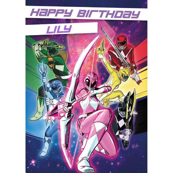 Power Rangers Personalised Birthday Card For Sale